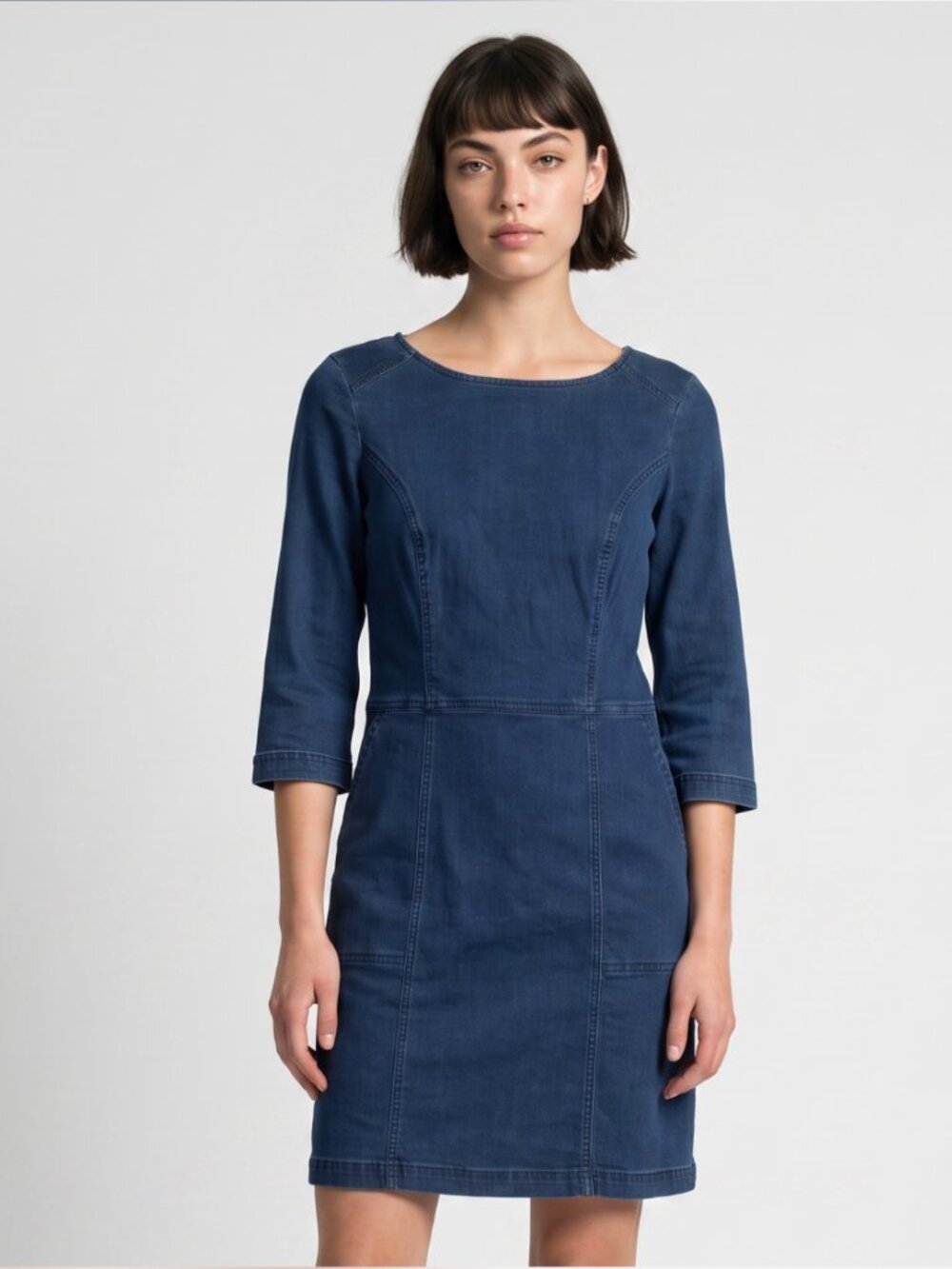 Esprit stretch denim dresse with pocket coton élastane casual